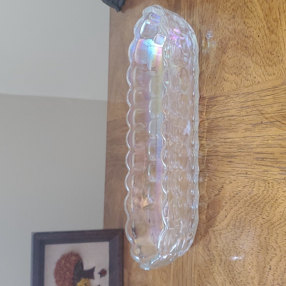 Federal Glass Iridescent Relish Dish 💕